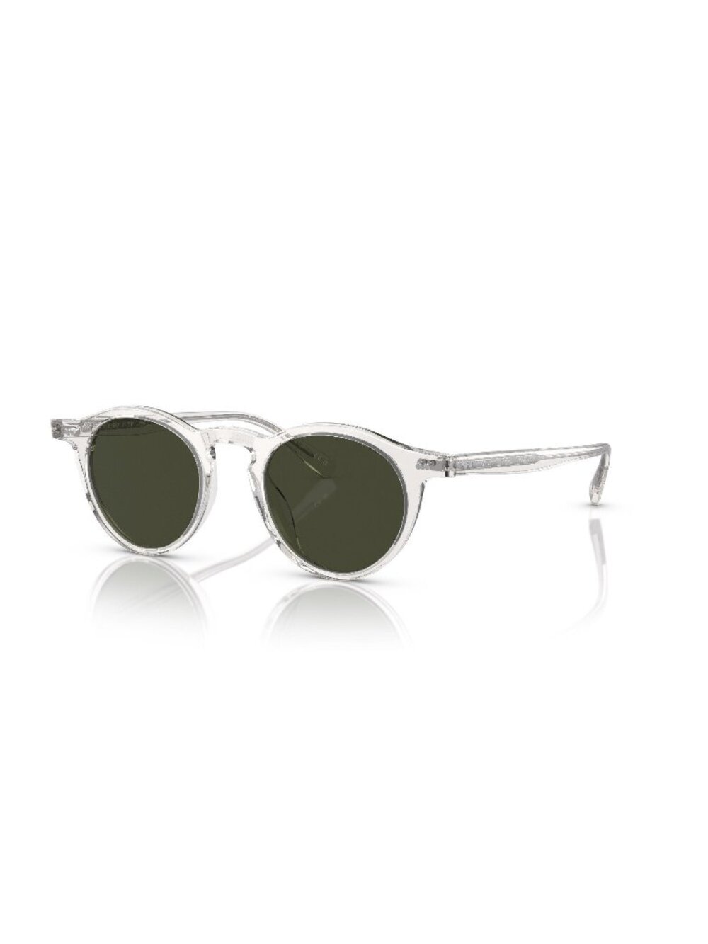 New Oliver Peoples Unisex Sunglasses Multicolor Round Green Lens Acetate Frame
